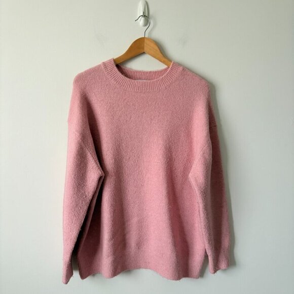 Zara Wool Blend Oversized Knit Sweater Pink Size Small - Picture 4 of 8